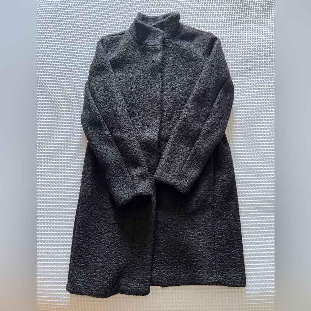 Old Navy Black Bouclé Midi Coat - Small - Picture 10 of 11